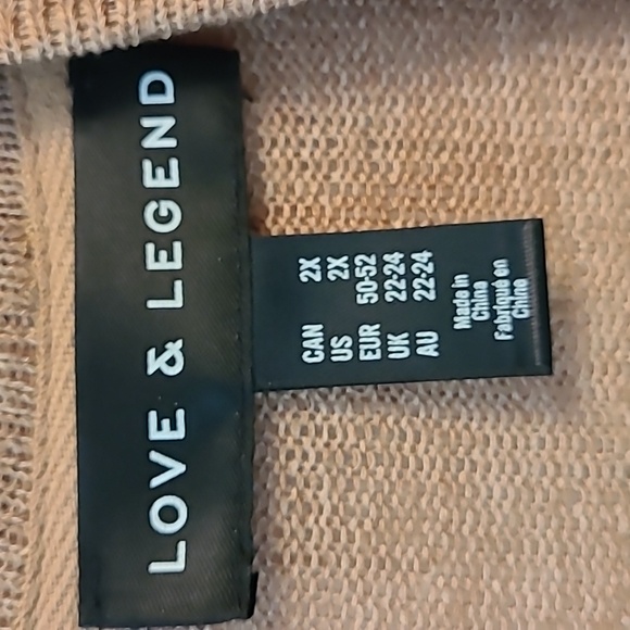Love and Legend Long Open Front Cardigan 2X - Picture 4 of 9